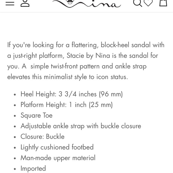 Nina ivory satin Stacie platform heel wedding, prom, homecoming, shower - Picture 3 of 11